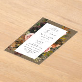 Rustikales Gold, Lila und rosa Blütenblätter 4 Tau Acryleinladungen (Ablage )