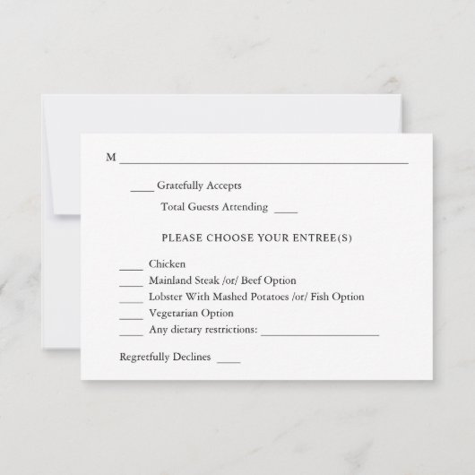 Rustikales Gold, Lila und rosa Blütenblätter mit M RSVP Karte (Rückseite)