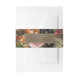 Rustikales Gold Lila und rot Rosa Floral 2 v2b Tau Einladungsbanderole