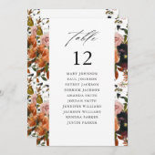 Rustikales Gold, Lila W Tischnummer Seekarte (Vorne/Hinten)