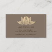 Rustikales Gold Lotus Blume Yoga Medizin Retro Visitenkarte (Rückseite)