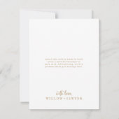 Rustikales Gold Script 3 Foto Collage Wedding Dankeskarte (Rückseite)