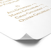 Rustikales Gold Script - Alphabetisches Seekarten Poster (Ecke)