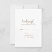 Rustikales Gold Script einfache RSVP-Karte RSVP Karte (Vorderseite)