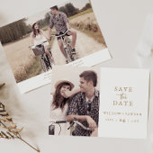 Rustikales Gold Script-Foto Save the Date