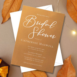 Rustikales Gold Simple Typografy Fall Brautparty Einladung