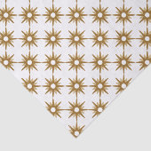 Rustikales Gold Stars Muster Weißzettel Seidenpapier (Ausschnitt)