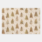 Rustikales Gold Weihnachten Geschenkpapier Set (Vorderseite 2)