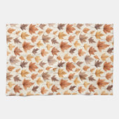 Rustikales goldbraunes Herbstlaub-Muster Geschirrtuch (Horizontal)