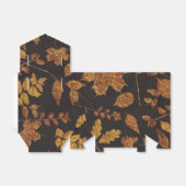 Rustikales Goldenes Blätter Herbst Elegante Hochze Geschenkschachtel (Ungefaltet)