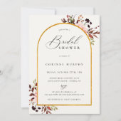 Rustikales Goldenes Brautparty Einladung (Vorderseite)