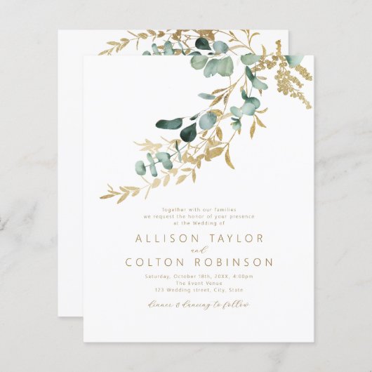 Rustikales goldfarbenes Budget - alles in einer Ho (Vorne/Hinten)