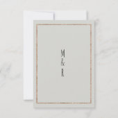 Rustikales goldgraues Feuchtgebiet Blütenhochzeit Einladung (Rückseite)