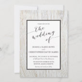 Rustikales Goldholz Einladung (Vorderseite)