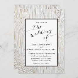 Rustikales Goldholz Einladung