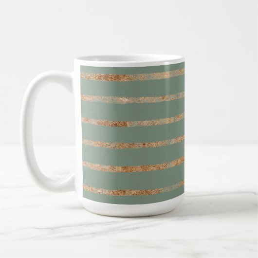Rustikales Goldmagen Grün Kaffeetasse (Links)