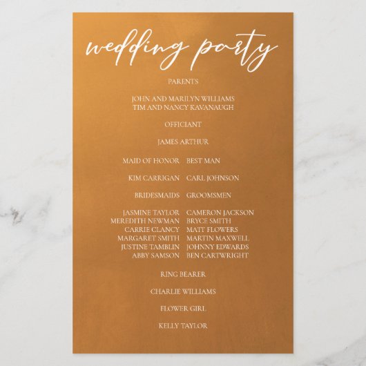 Rustikales Goldtypografie-Programm für einfache Ho (Rückseite)