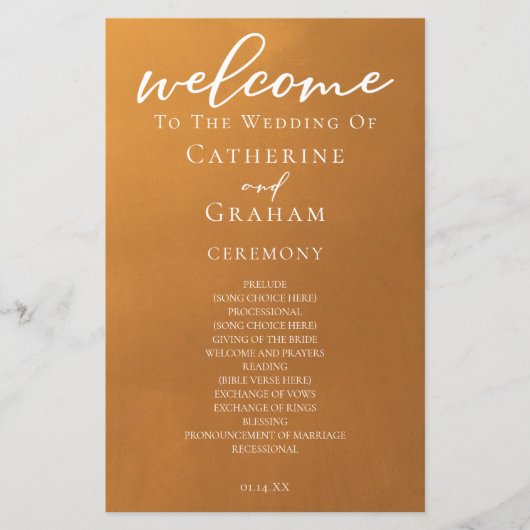 Rustikales Goldtypografie-Programm für einfache Ho (Vorderseite)