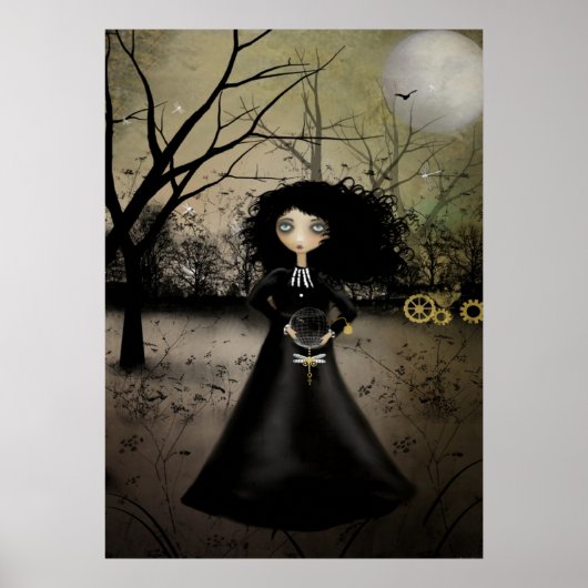 Rustikales Goth Steampunk Alchemy Art Poster (Vorne)