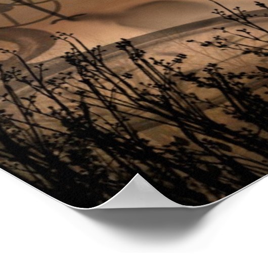 Rustikales Goth Steampunk Art Viktorianisch Girl P Poster (Ecke)