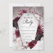 Rustikales Gothic Til Death Do us Party Brautparty Einladung (Vorderseite)