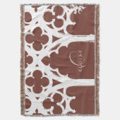 Rustikales Gotisches Fenster Kalligrafie Terracott Decke (Vorderseite Vertikal)