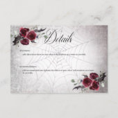 Rustikales Gotisches Schwarz & Burgund Halloween D Begleitkarte (Vorderseite)