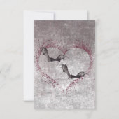 Rustikales Gotisches Schwarzes & Burgund Halloween Save The Date (Rückseite)