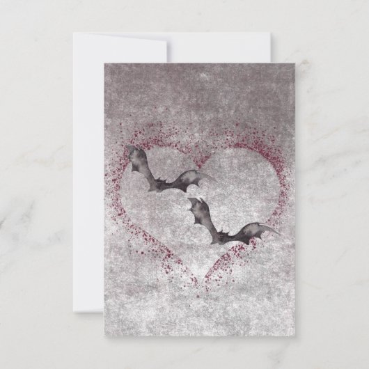 Rustikales Gotisches Schwarzes & Burgund Halloween Save The Date (Rückseite)