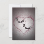 Rustikales Gotisches Schwarzes & Burgund Halloween Save The Date (Rückseite)