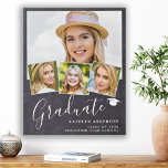 Rustikales Graduate 4 Foto Personalisierter Abschl Künstlicher Leinwanddruck<br><div class="desc">Feiern Sie Ihren Absolvent und geben Sie ein besonderes personalisiertes Geschenk mit diesem maßgeschneiderten Foto Collage Abschluss Leinwand auf einem rustikalen Schiefergestein Schiefergestalt-Design. Diese einzigartige Foto Collage graduate Leinwand ist ein wertvoller Sake. Personalisieren Sie mit 4 Ihrer Lieblings-Senior-oder Uni-Fotos, und personalisieren Sie mit geschlossen Jahr, Name, High School oder Uni....</div>