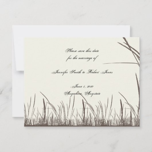 Rustikales Grasland Einladung (Vorderseite)