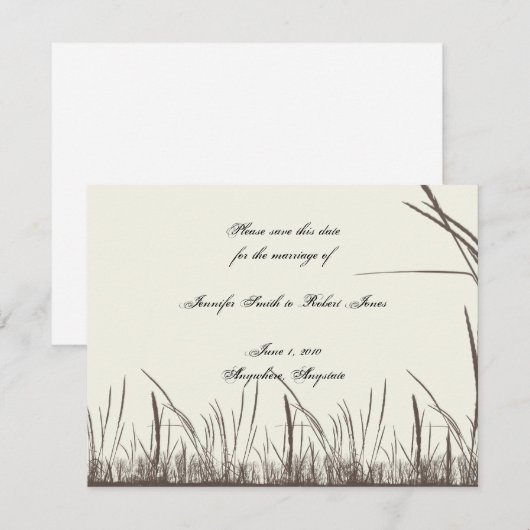 Rustikales Grasland Einladung (Vorne/Hinten)