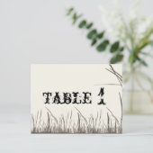 Rustikales Grasland Tischnummer (Stehend Vorderseite)