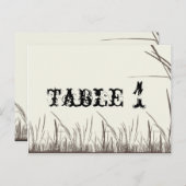 Rustikales Grasland Tischnummer (Vorne/Hinten)