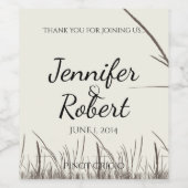 Rustikales Grasland Weinetikett (Einzelnes Label)