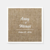 rustikales Gratulenmuster Hochzeit Serviette (Vorderseite)