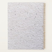 Rustikales, grau-antikes Vintag-Paper-Script-Monog Planer (Rückseite)