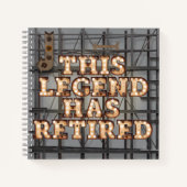 Rustikales Grau Gold Dieses legendäre Gästebuch Notizblock (Vorderseite)