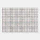 Rustikales Grau Kariert und Drei-Punkte-Muster Geschenkpapier Set (Vorderseite 2)