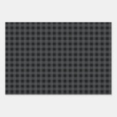 Rustikales, grau Kariertes Buffalo Karo Mixed Patt Geschenkpapier Set (Vorderseite 2)