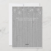 Rustikales Grau Schöne Weihnachtskarte Feiertagskarte (Rückseite)