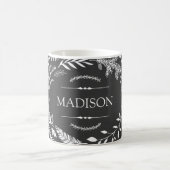 Rustikales Grau-Winter-Monogramm Kaffeetasse (Mittel)