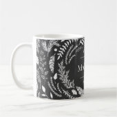 Rustikales Grau-Winter-Monogramm Kaffeetasse (Links)