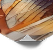 Rustikales graues Aquarellmädchen Poster (Ecke)