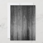 Rustikales graues Barnholz & Weiße Hirschantler Ho Einladung (Rückseite)