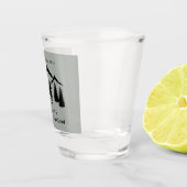 Rustikales graues Buck Jagen Bachelor Weekend Schnapsglas (Rechts)