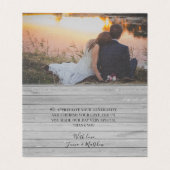 Rustikales graues Foto gefaltet Dankeschön Karte (Innenseite Aufgefaltet)