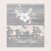 Rustikales graues Foto gefaltet Dankeschön Karte (Außenseite Aufgefaltet)