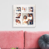 Rustikales graues, gewittertes Holz 6 Quadrat Foto Leinwanddruck (Insitu (Wohnzimmer))